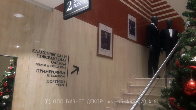 Бизнес Декор. Панели для постеров в магазине HENDERSON (г. Москва, ул. Тверская)